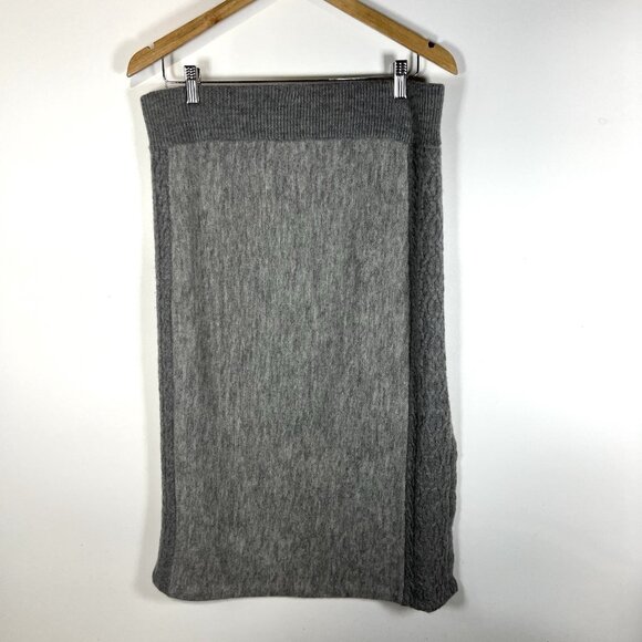 Toad&co Wool Knit Skirt Side Slit Gray Women’s Size Large‎ - Picture 5 of 8